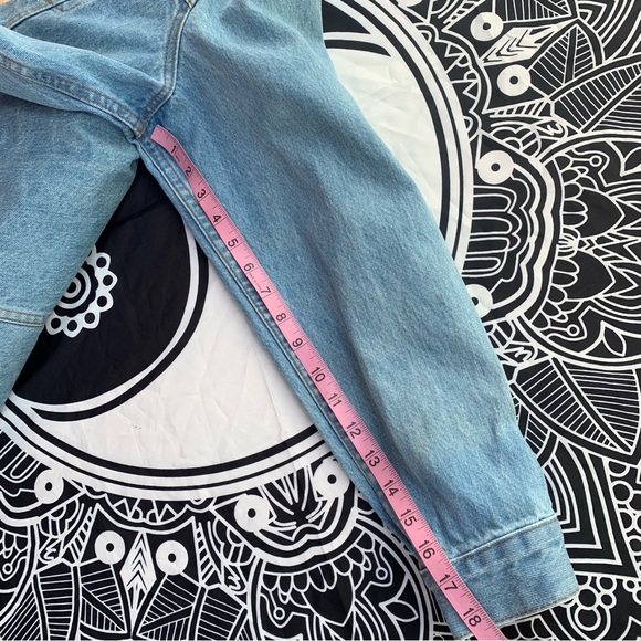 Vtg J Crew Denim Trucker Jean Jacket Mens Medium USA Made Green Label - Picture 11 of 14